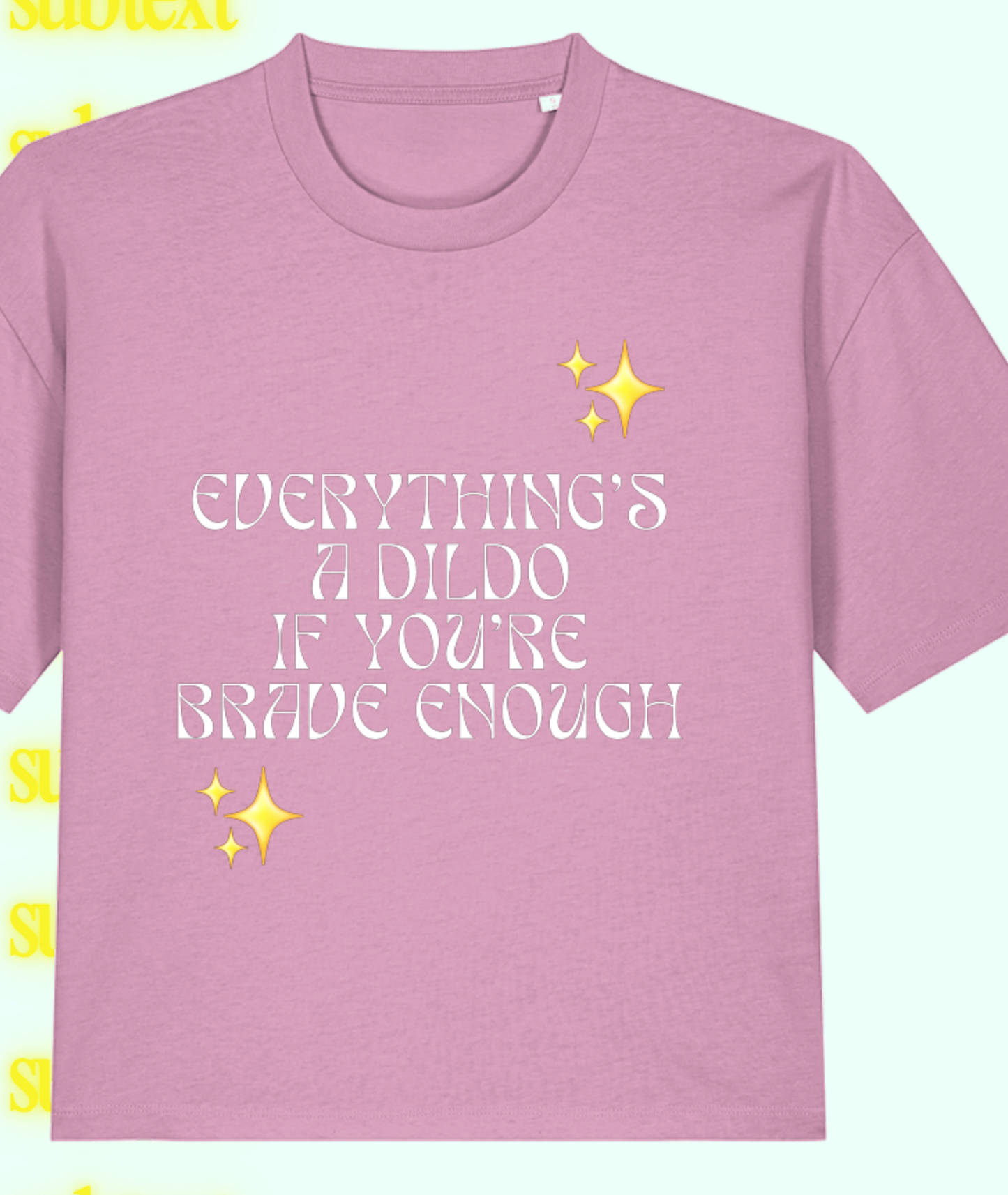 EVERYTHING'S A D/LDO Pink Crop T-Shirt