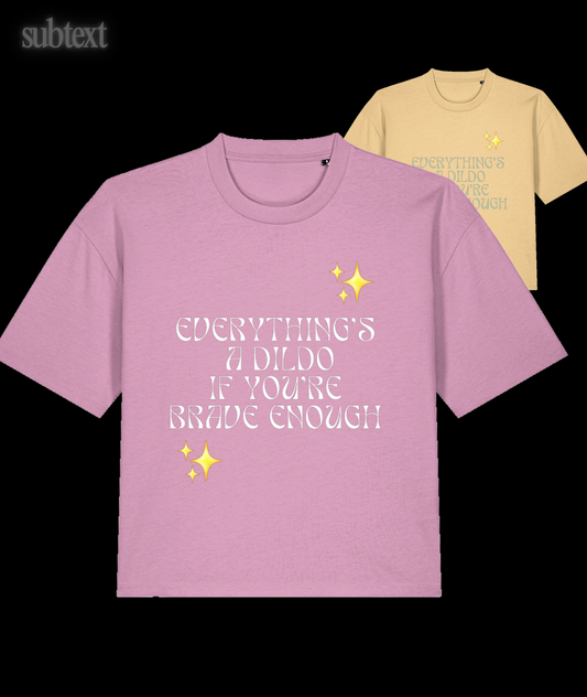 EVERYTHING'S A D/LDO Pink Crop T-Shirt